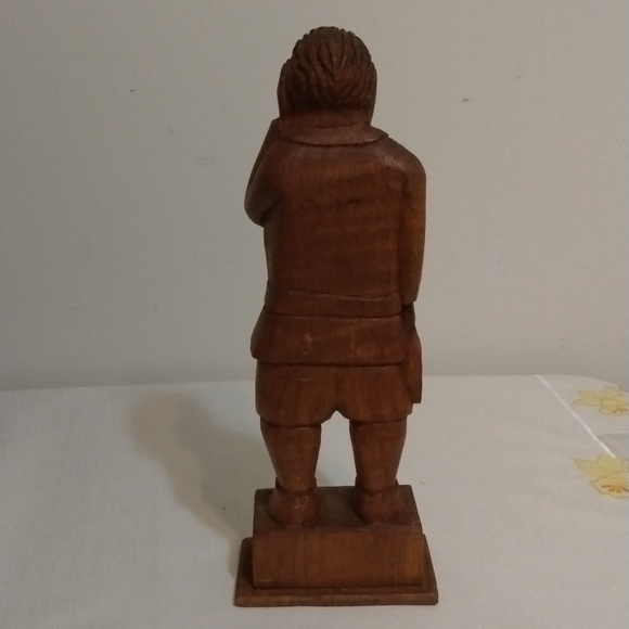 Vintage Hand Carved Wood Statue of Van Gogh - Picture 4 of 8